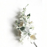 Цветочная ветка из сах.мастики,большая " Колокольчик белый"