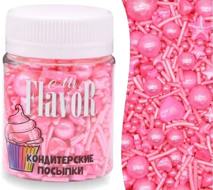 Посыпка Mr.FlavoR "Ассорти перламутровое розовое", 50 гр
