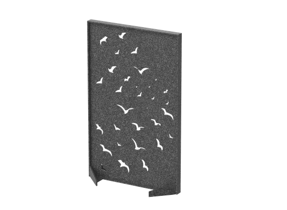 Перегородка с декором "Перелетные птицы" 100х40х160