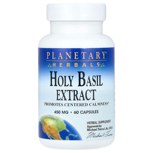 Planetary Herbals, Экстракт базилика священного, 450 мг, 60 капсул