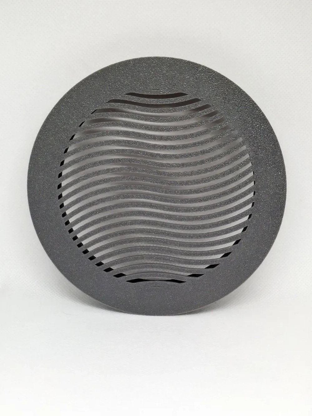 Решетка вентиляции с фланцем D100 мм (цвет: серый бетон)
