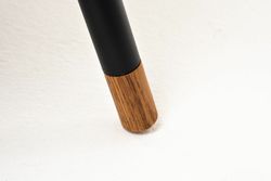 "Верона" журнальный столик из HPL 70х50, H40, каркас черный муар, цвет столешницы "серый гранит"