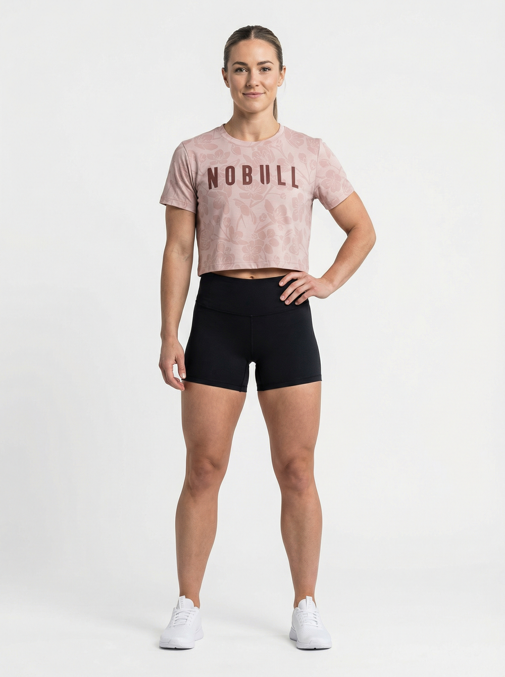 Футболки NOBULL розовая в цветочек