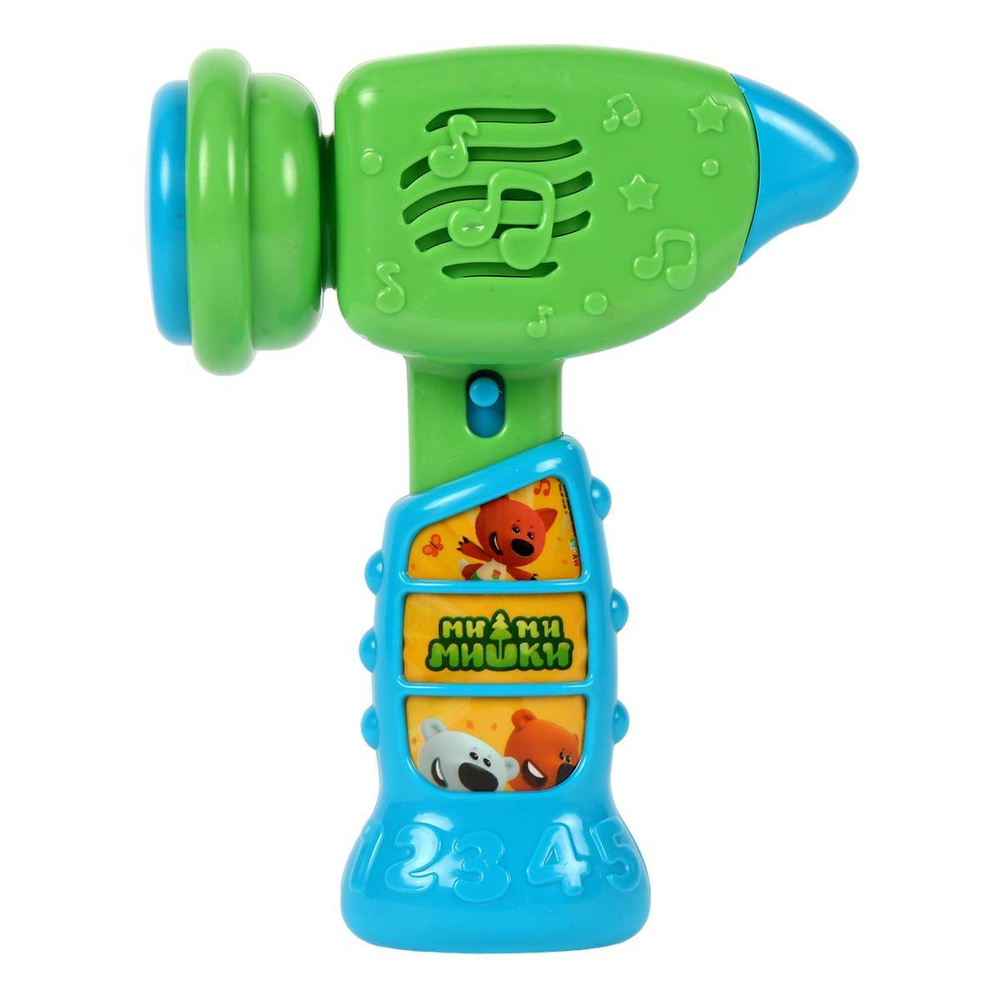 Веселый молоток "Ми-ми-мишки" 26 песен, мелодий, фраз и звуков.свет.коробка бат. (Умка)