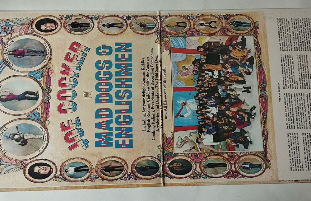 Винтажная виниловая пластинка LP Joe Cocker Mad Dogs and Englishmen (UK 1974)