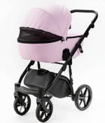 Детская коляска Adamex Nola Deluxe 3 в 1 N-SA16 (РОЗОВ. ЗЕФИР КОЖА)