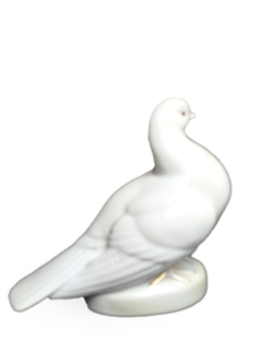 Фарфоровая статуэтка "Голубь" Гжель