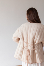 Телогрейка, Бежевый в клетку