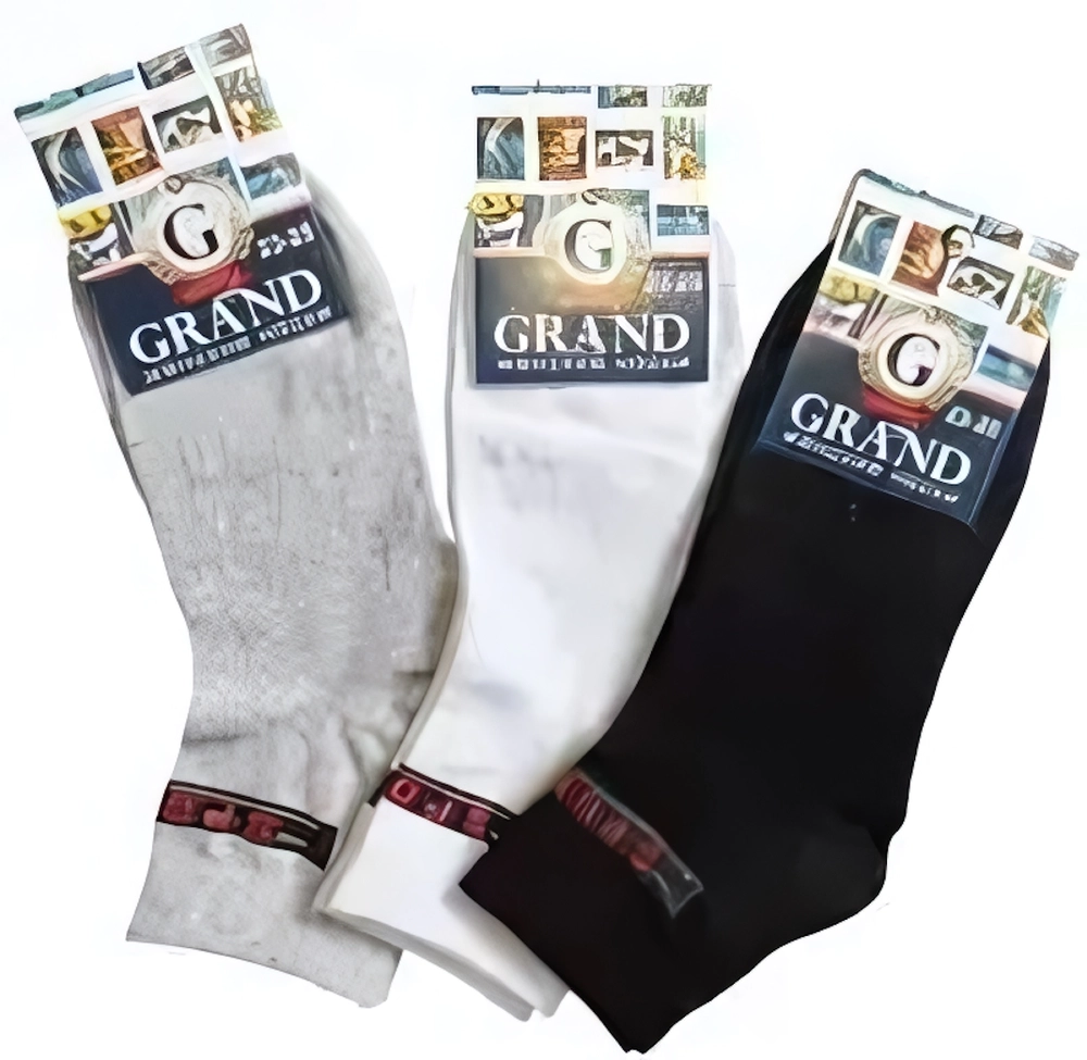 Носки женские спортивные GRAND LINE короткий паголенок, цвет белый р. 25