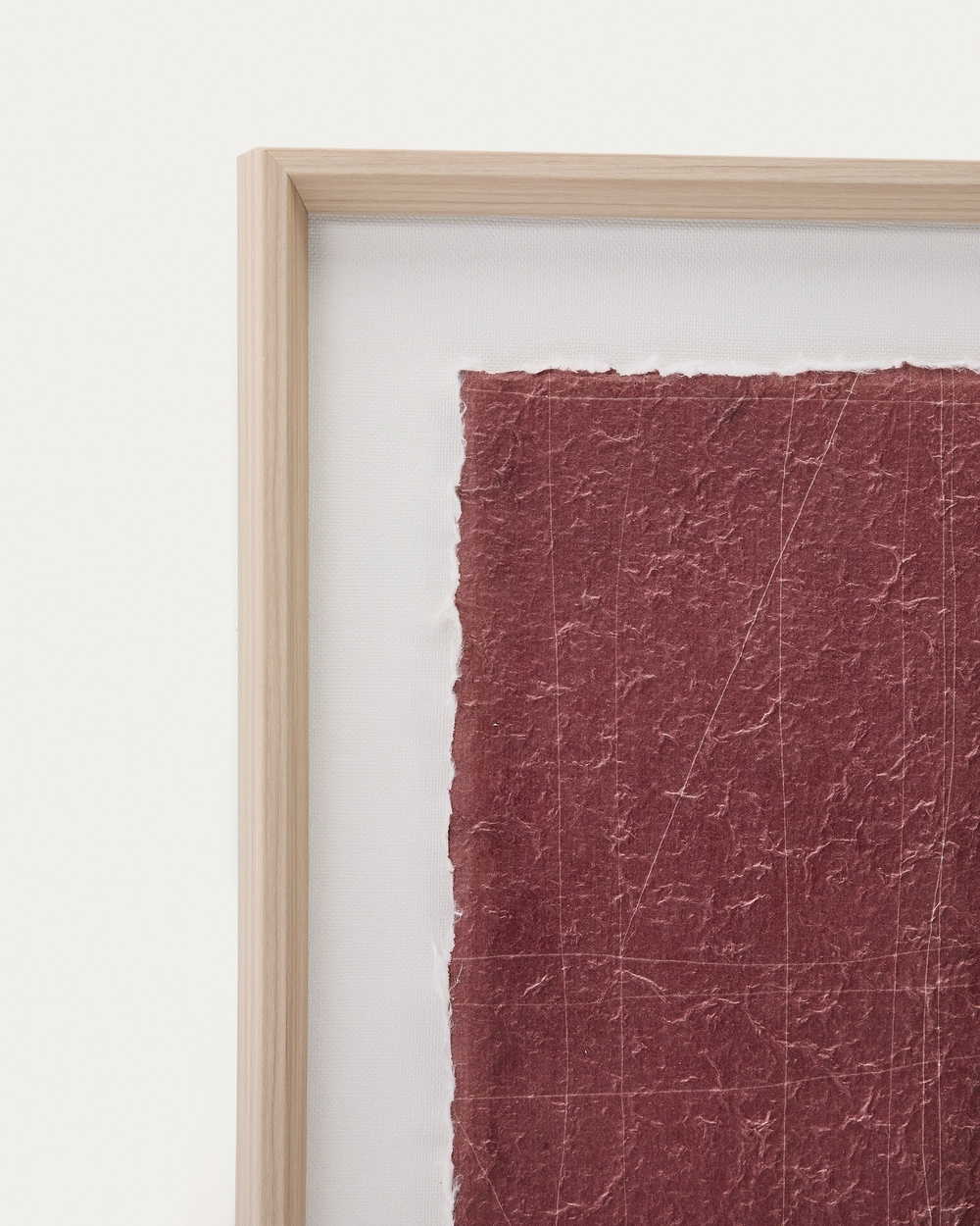 Картина Durkan бордового цвета на переработанной бумаге 30 x 40 см
