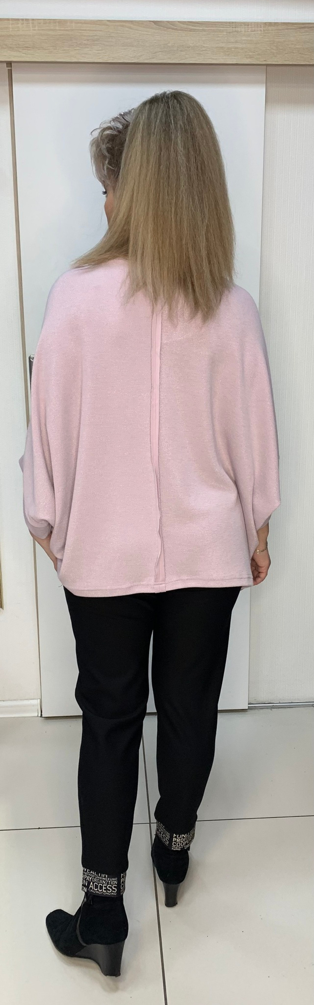 Нарядный блузон с люрексом и "швами"