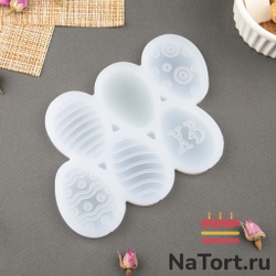 Силиконовая форма для леденцов «Пасхальные яйца 6 в 1»