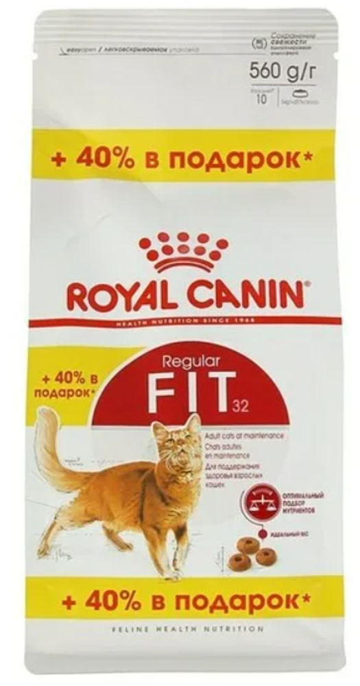 Royal Canin 400+160г Fit 32 Сухой корм для умеренно активных взрослых кошек
