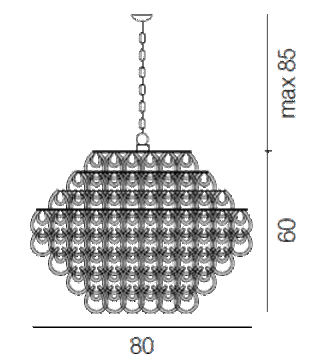 Vistosi Giogali SP 80 pendant light
