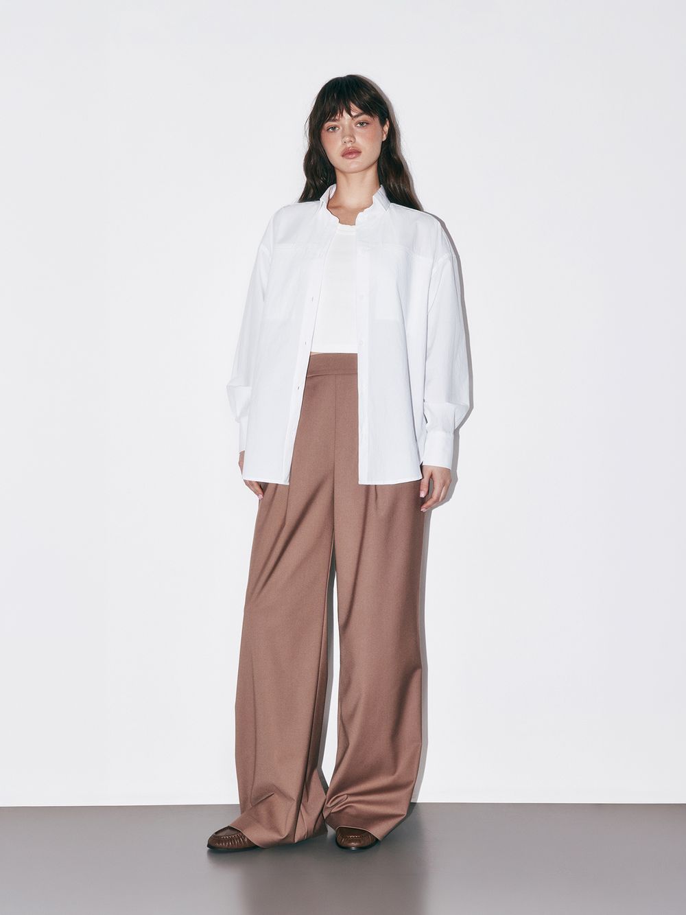 Рубашка из жатого хлопка "Белая" женская