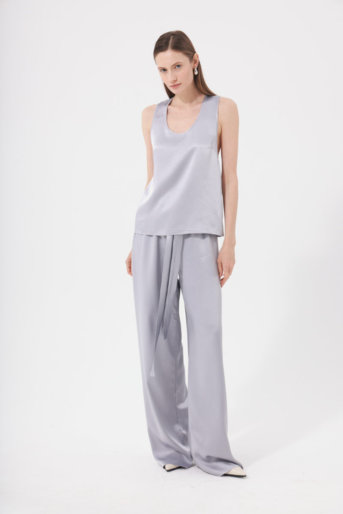 Платье-майка 2.0 из вискозного шелка, молоко