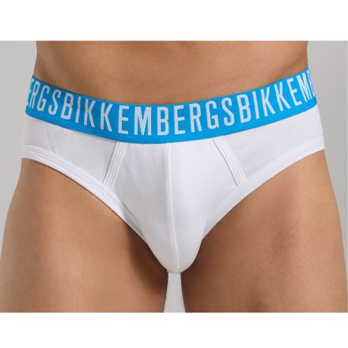 Мужские трусы брифы (черный, темно-синий, белый) набор 3 в 1 Bikkembergs FASHION COTTON BKK1USP09TR