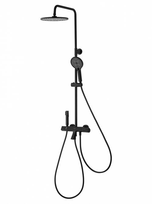 Душевая система с термостатом WONZON & WOGHAND The ONE, Черный матовый (WW-B3094-MB)