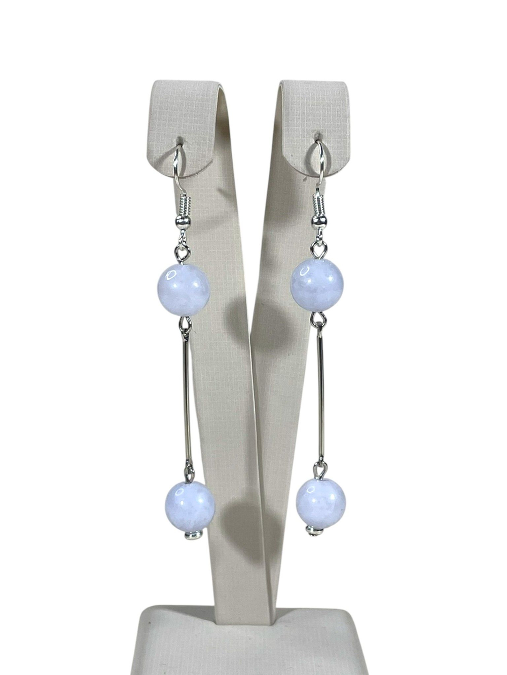 Серьги ангелит с палочкой