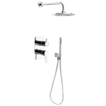 Встраиваемый смеситель для душа на 2 выхода с тропическим и ручным душем CIVIC K5115021 С ВНУТРЕННЕЙ ЧАСТЬЮ