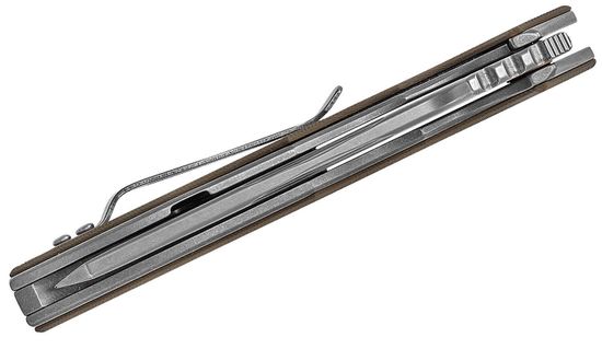 Складной нож MKM "RAUT" MKM/VP01 GB GR c клинком из стали Böhler M390 Microclean®, рукоять G10 / титан