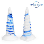 Фантазийный спиралевидный фаллоимитатор 20см Bior Toys Magic Hero MH-13005