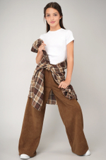 Брюки палаццо из футера для девочки Happyfox