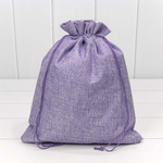 Мешочек 26х32см Лен искусственный (Сиреневый)