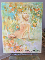 Картина "Девушка в персиках"