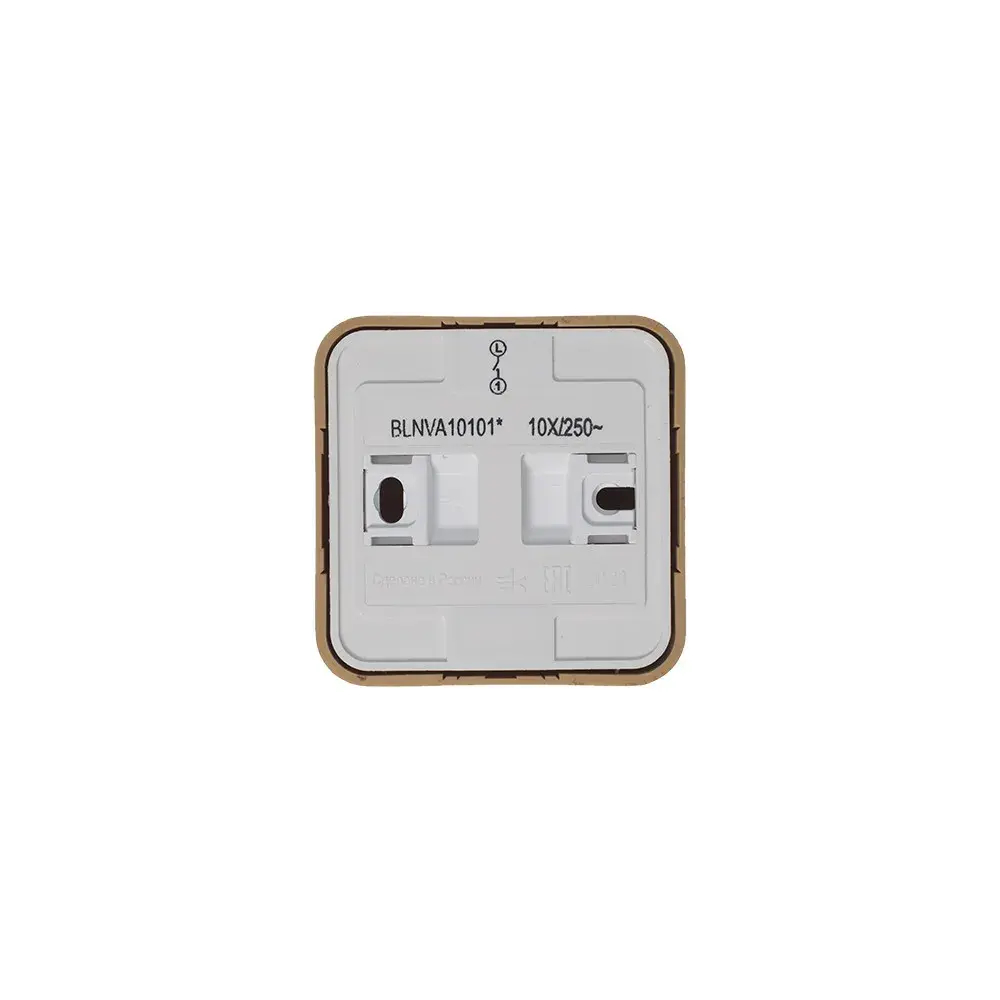 BLANCA О/У 1-клавишный ВЫКЛЮЧАТЕЛЬ (сх.1) ИЗОЛ.ПЛ., 10А, 250В, ЯСЕНЬ