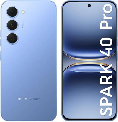 6.78" Смартфон TECNO Spark 40 Pro 8/256Gb,  NFC,  AMOLED,  144Гц,  5200мAч,  синий
