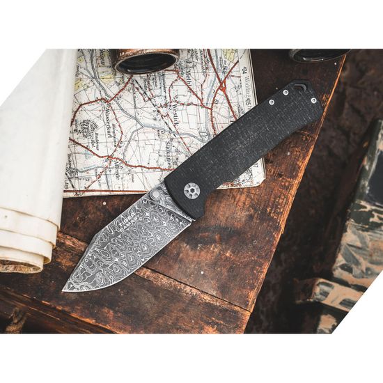 Складной нож Boker 111103DAM Tiger-Damascus c клинком из стали Damascus, рукоять микарта / Stainless Steel