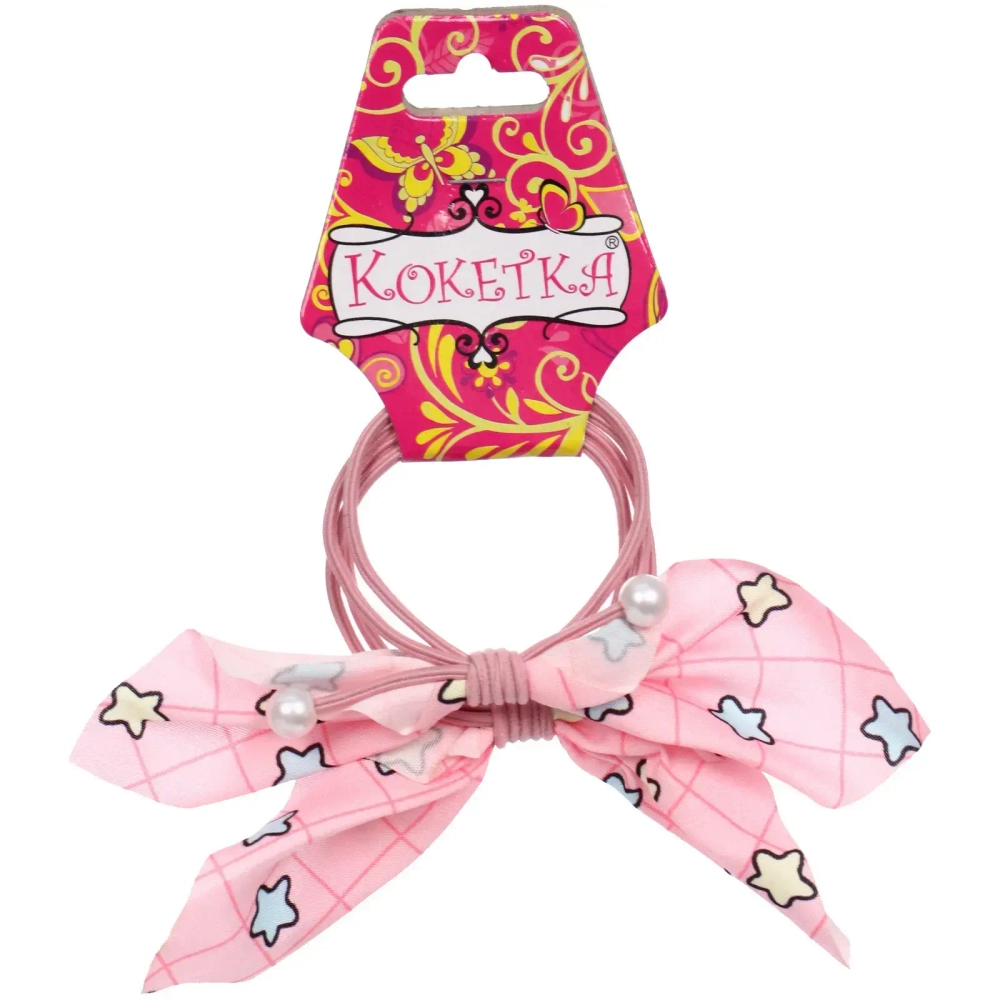 Резинки для волос детские 2шт «МЯТНЫЙ БУМ», звездочки, микс 5 цветов, d-5.5см (Кокетка)