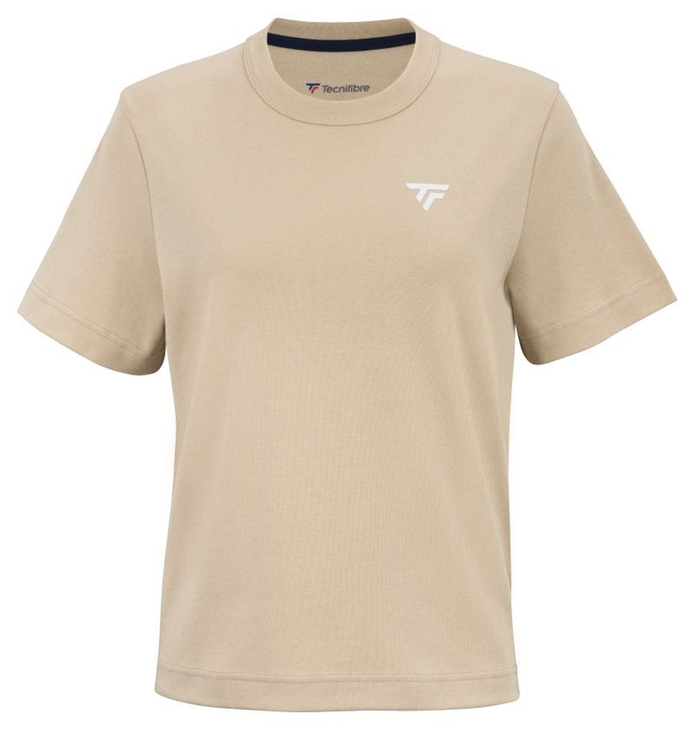 Женская теннисная футболка Tecnifibre Graphic 2025 - sand
