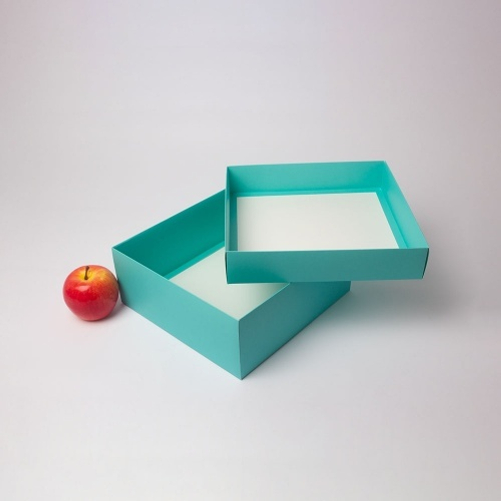 Коробка крышка-дно 25x10x25, тиффани, картон