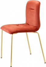 Стул с обивкой Scab Design Alice Pop, золотой, красный
