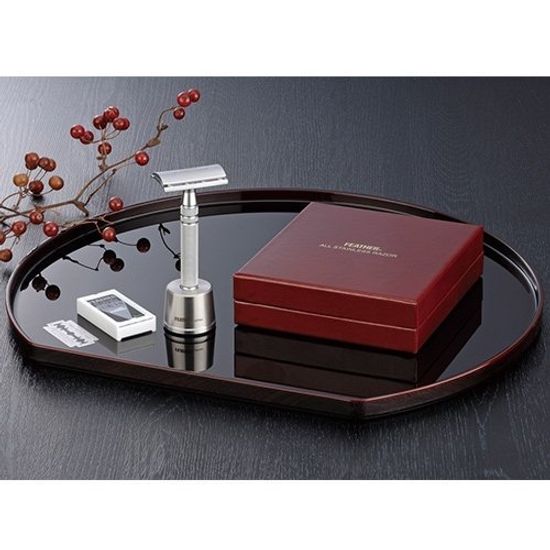 Т-образная бритва (станок) Feather AS-D2S с подставкой, Коллекционная бритва