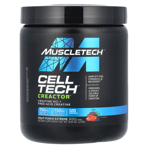 MuscleTech, Cell Tech™ Creactor®, со вкусом фруктового пунша, 274 г (9,65 унции)