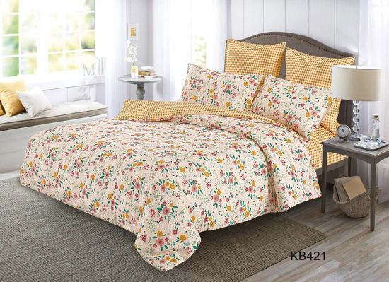 Полуторный комплект постельного белья Diva Afrodita, Арт.KB421, Сатин люкс, 70*70 см-2 шт.