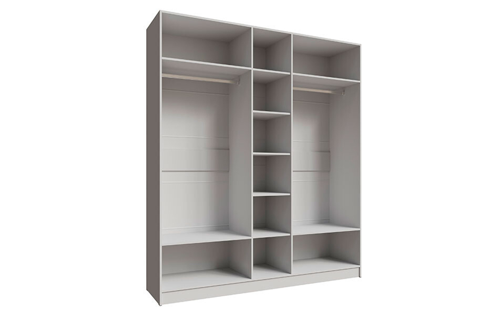 Шкаф Мадрид (2,0) без зеркала белый/ателье светлое Мебельный рай