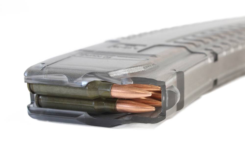 Магазин PufGun для Сайга, 7,62×39, 50 патронов, прозрачный