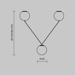Светильник подвесной светодиодный Maytoni   MOD427PL-L30B3K