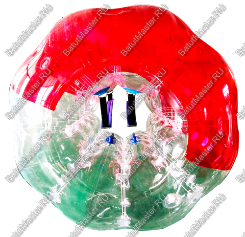 Бампербол «Прозрачно-красный» ПВХ, диаметр 1.8 м