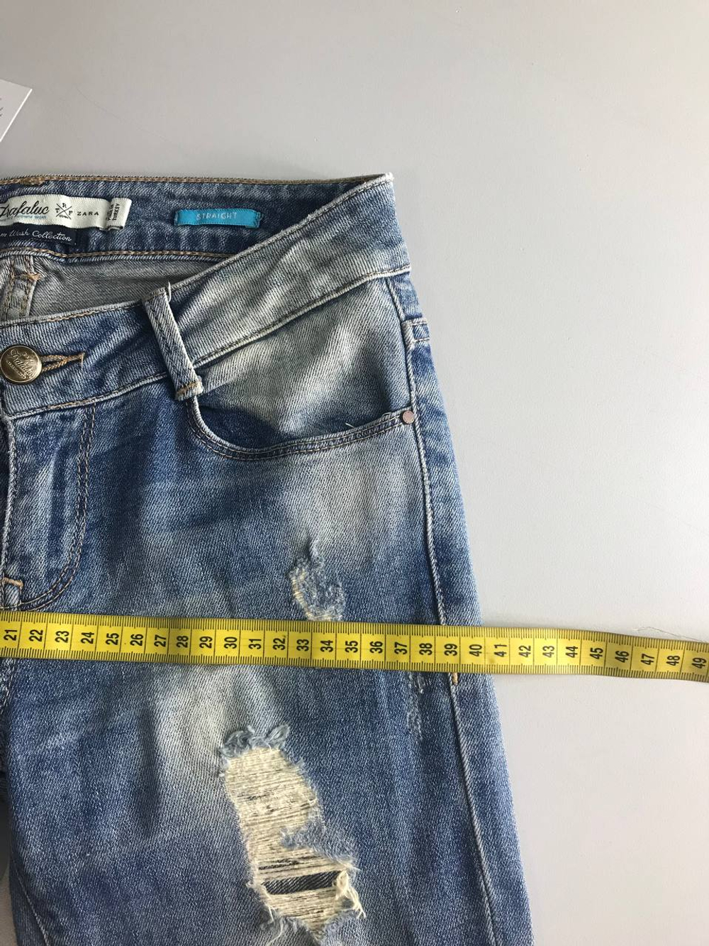 Джинсы Zara в городском стиле, маркировка 34, визуально на 40 размер