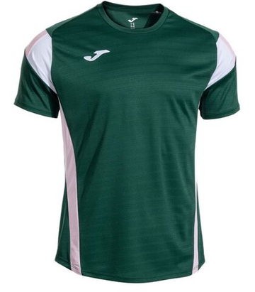 Мужская теннисная футболка Joma Montreal Short Sleeve - green/pink