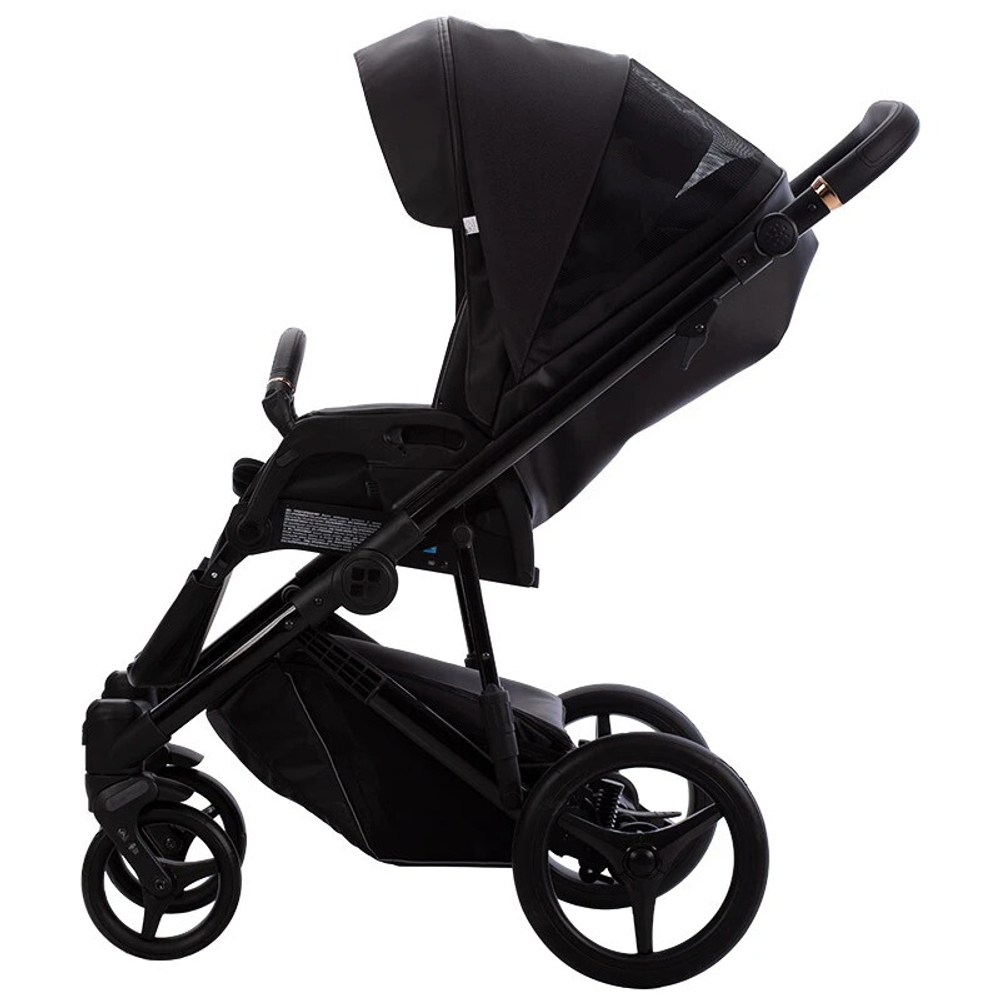 Детская коляска Bebetto Loren Gloss 2 в 1 01 черная кожа