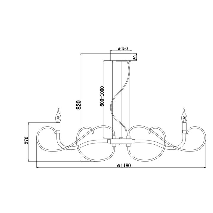 Подвесная люстра Maytoni Atlanta MOD051PL-09TR