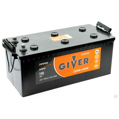 АКБ 6СТ-190 GIVER HYBRID рос.болт