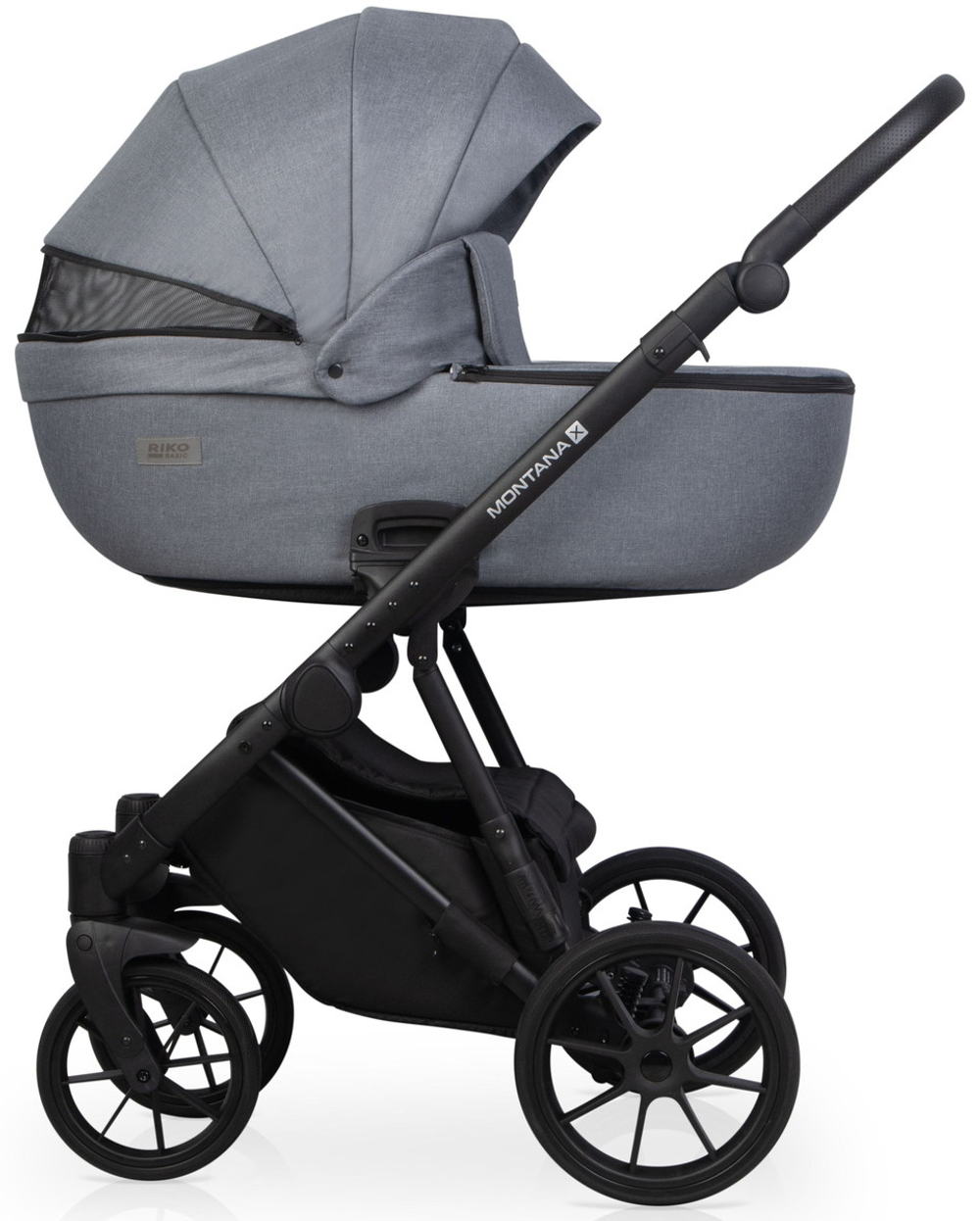 Детская коляска Riko Basic Montana X 3 в 1 52 Grey (серый)