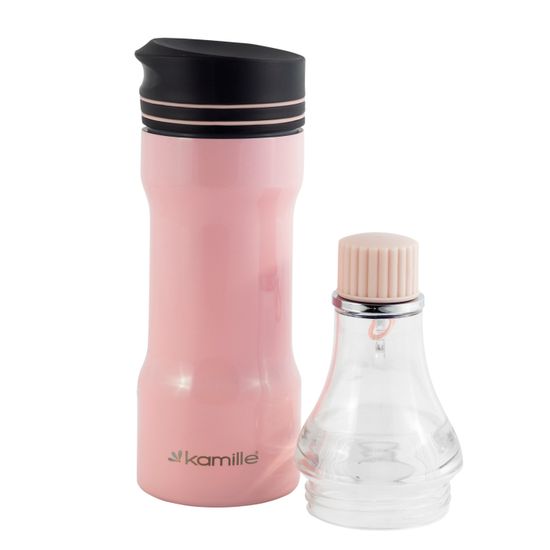 Термокружка 320 мл. из нержавеющей стали Kamille KM-2061 (2 в 1) со сменным горлышком